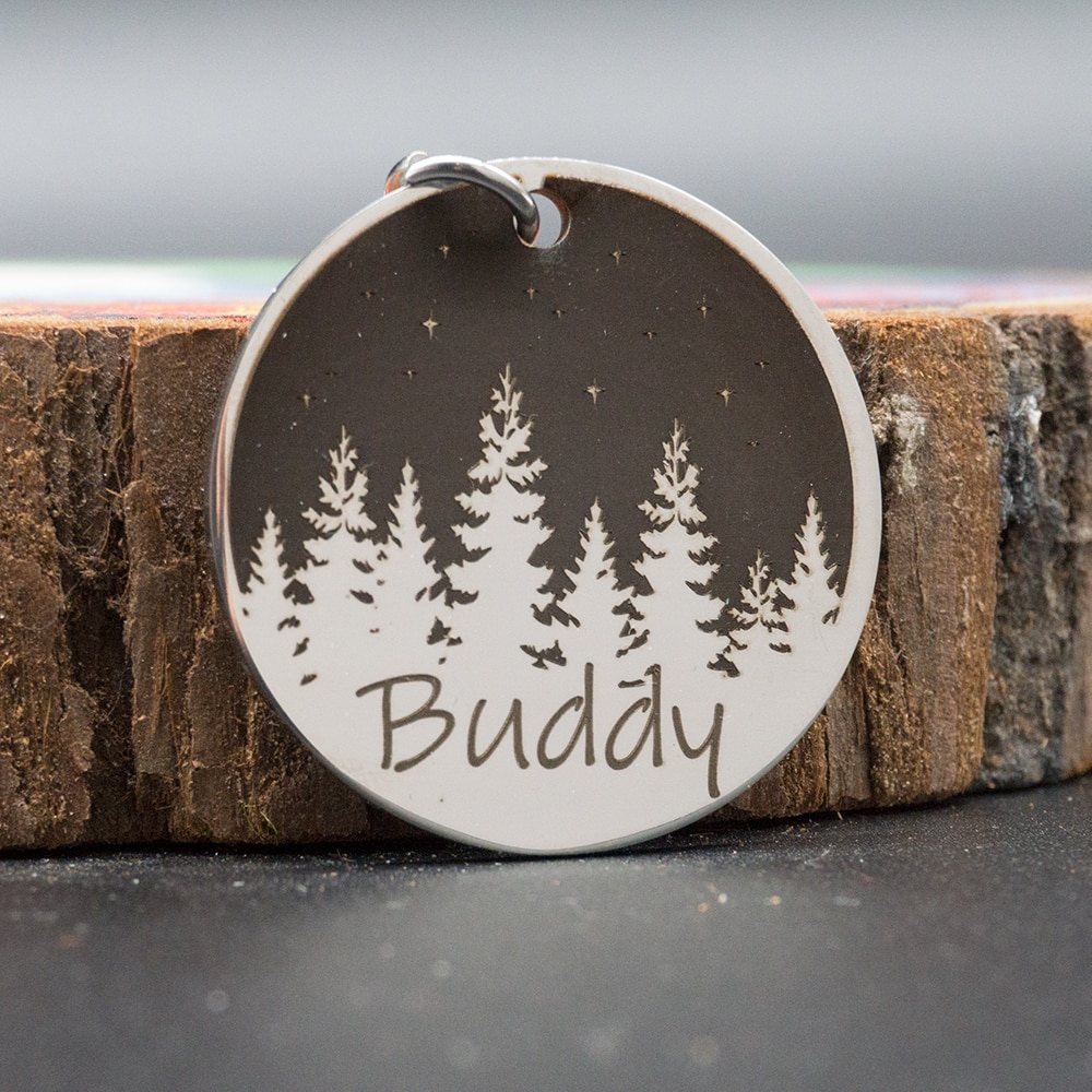 Personalized Engraved Round Dog ID Tag