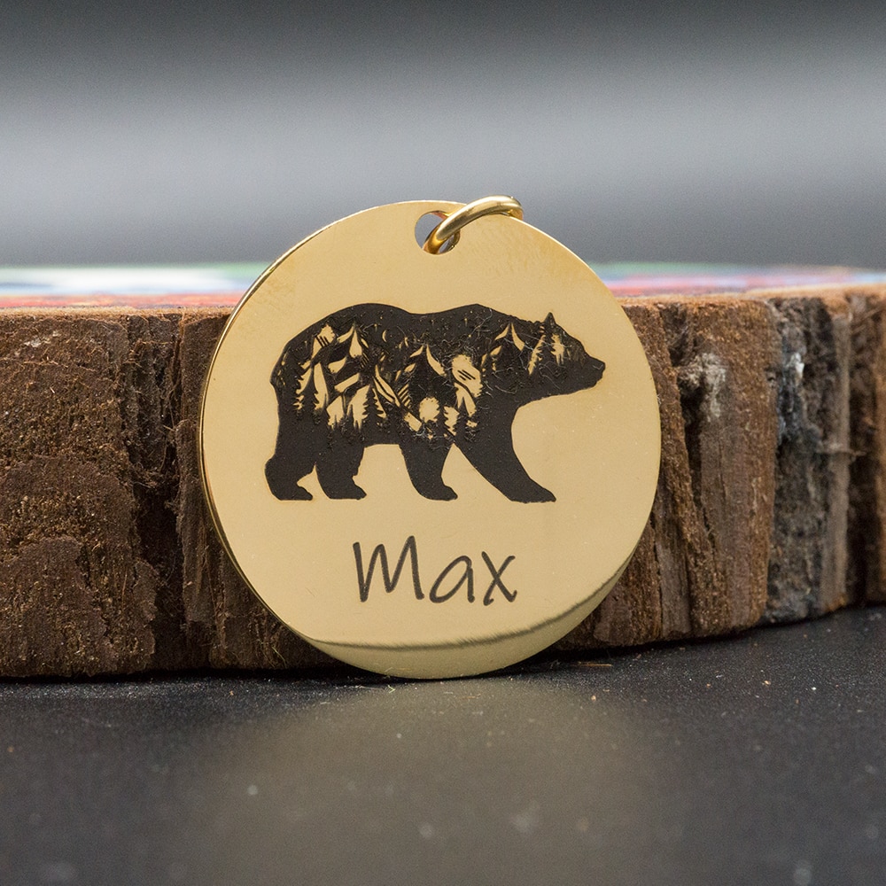 Personalized Engraved Round Dog ID Tag