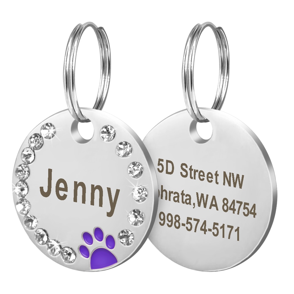 Pet Crystal Frame Customized ID Tag