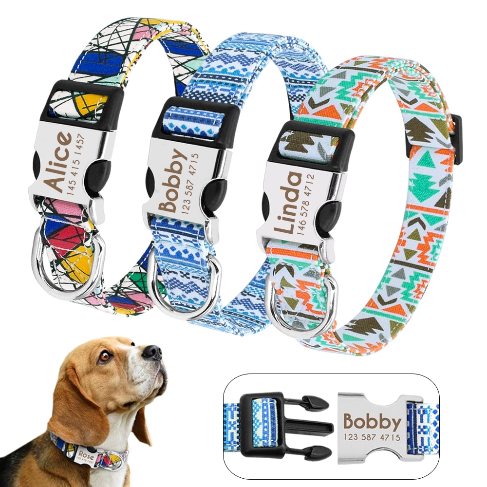 Dog's Boho Print Collar