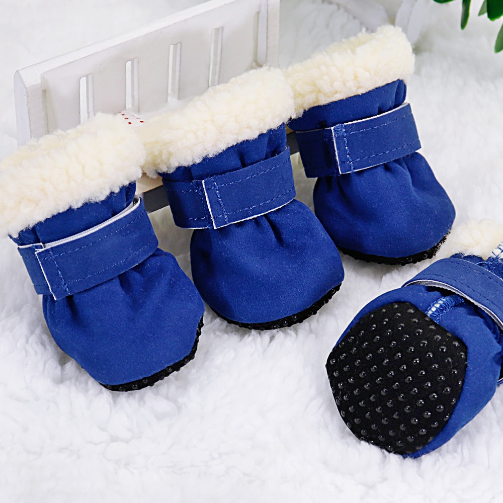 Anti-Slip Winter Dog Shoes 4 pcs Set