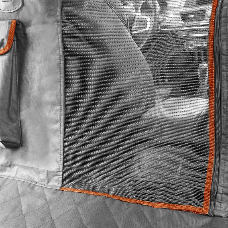 Dog's Contrast Trim Car Seat Cover