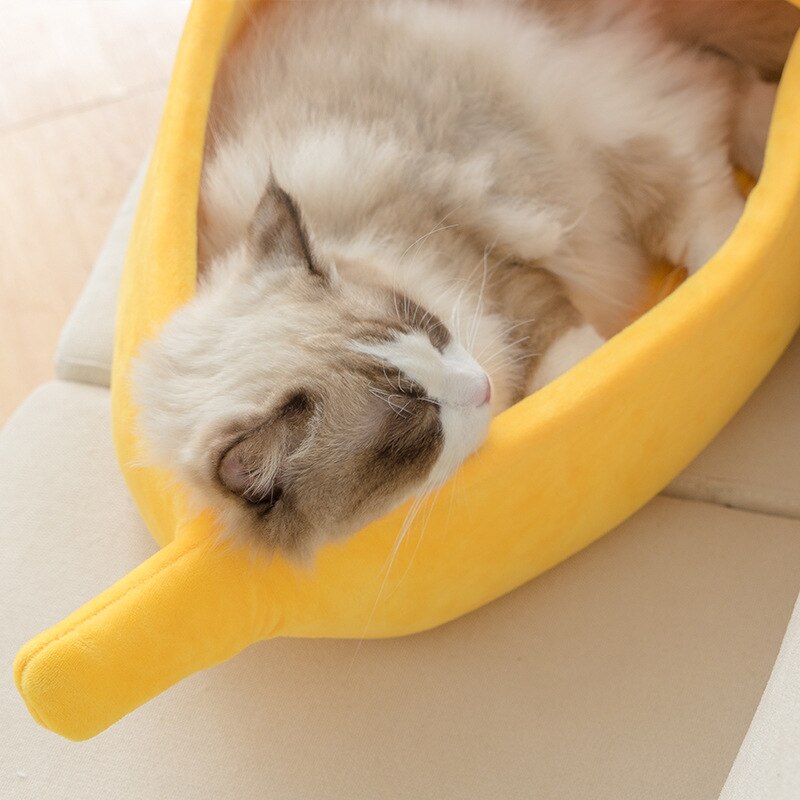 Banana Shaped Cat Bed House