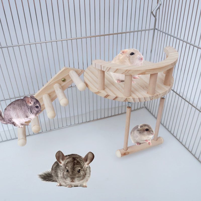 Wooden Climbing Toy for Small Pets