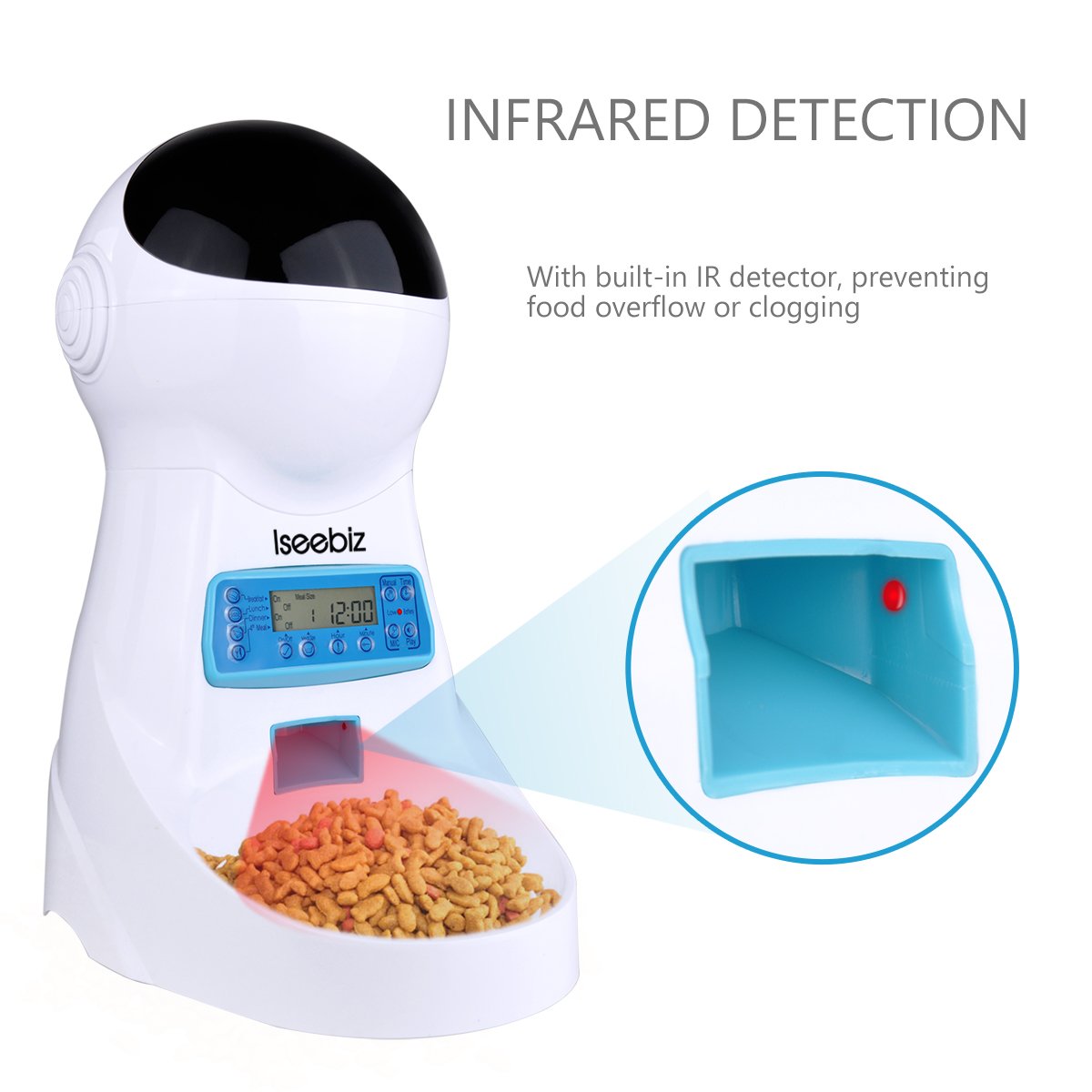 LCD Screen Automatic Pet Feeder with Voice Record