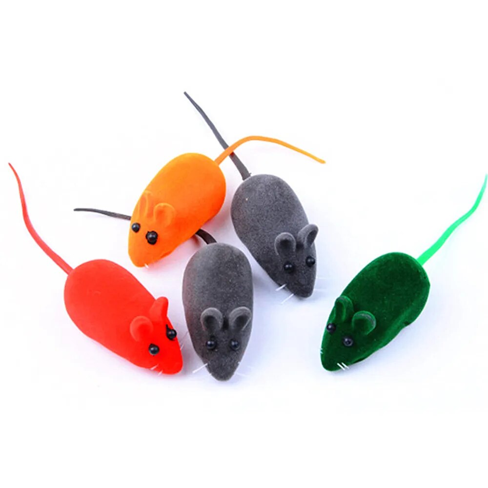 Colorful Silicone Mouse Cat Toy