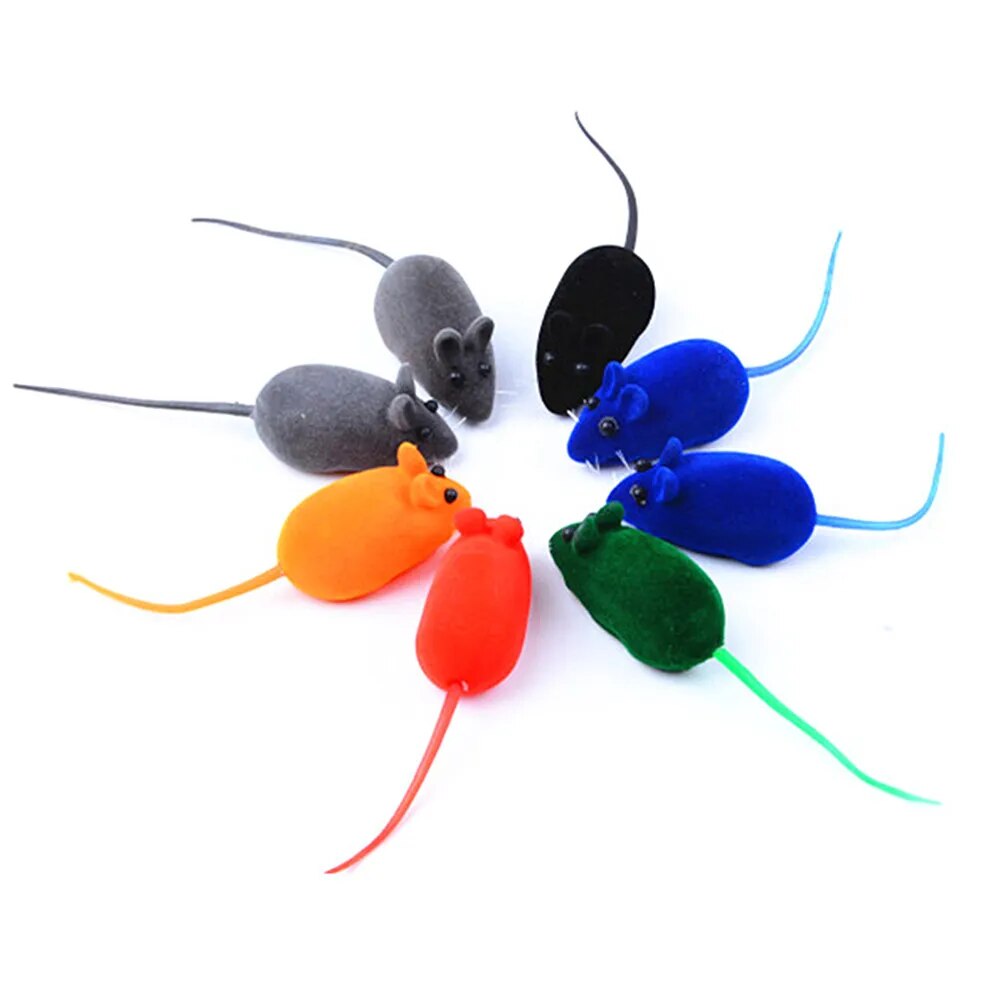 Colorful Silicone Mouse Cat Toy