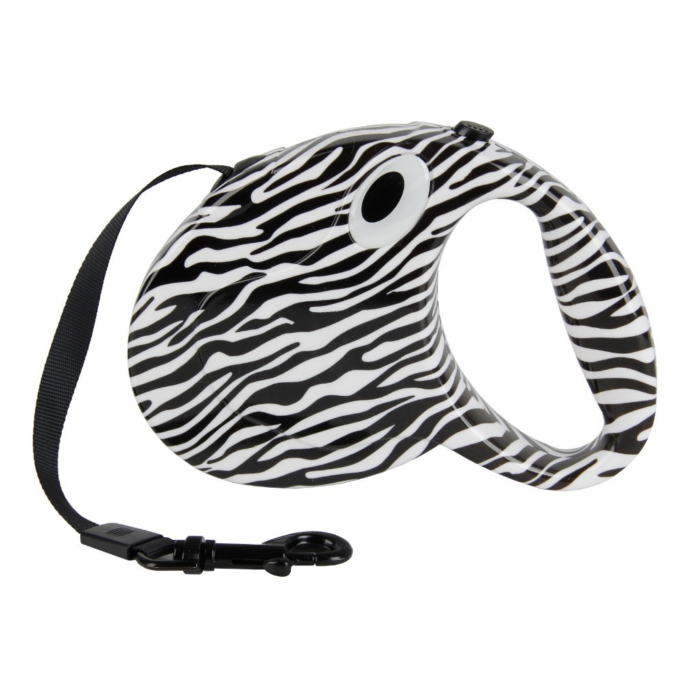 Zebra Themed Auto Leash for Dogs