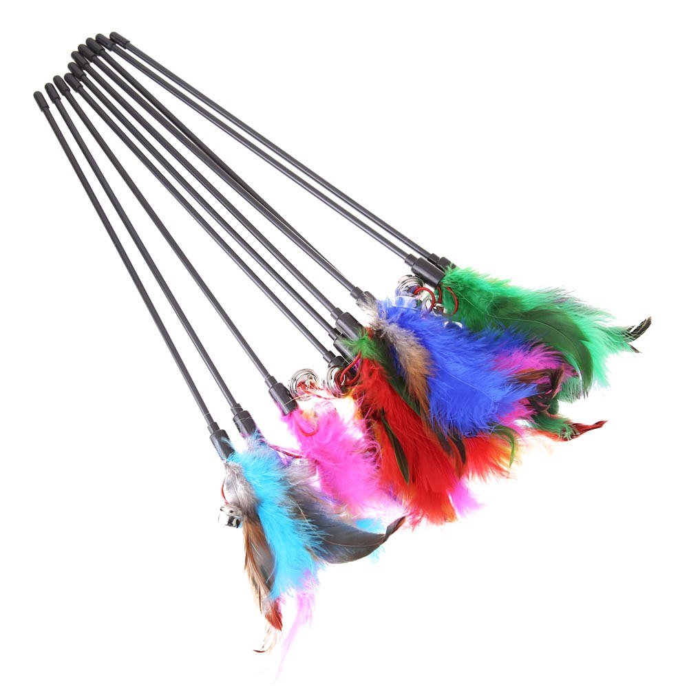 Set Interactive Sticks with Feathers for Cats