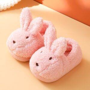 kid's rabbit shaped plush slippers